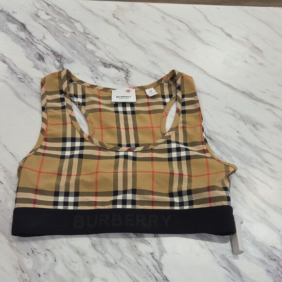 Burberry Plaid Sports Bra - Picture 1 of 7